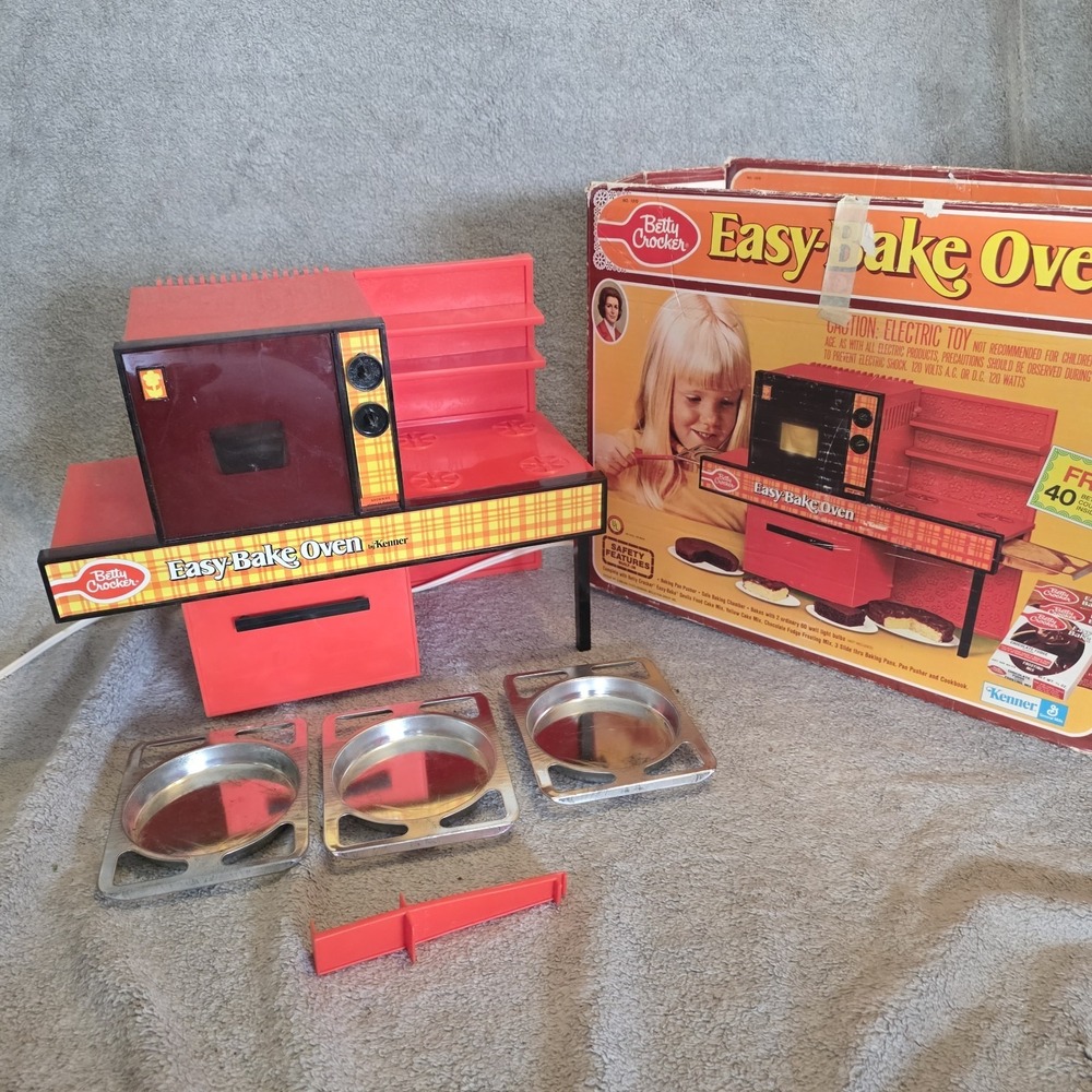 1973 Kenner Betty Crocker Easy-Bake Oven Model 1370 Orange Working Vintage